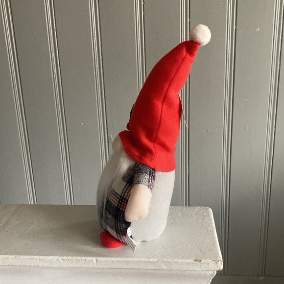 NWT- 16” Adorable Red Hat- Black, White & Red Plaid- Holiday Gnome Decorations - Picture 6 of 17
